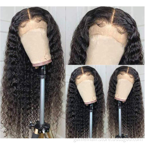 New Brazilian Deep Wave Human Hair Wigs 4x4 Lace Closure Wig 13x4 360 Water Curly Lace Frontal Hair Wigs For Women